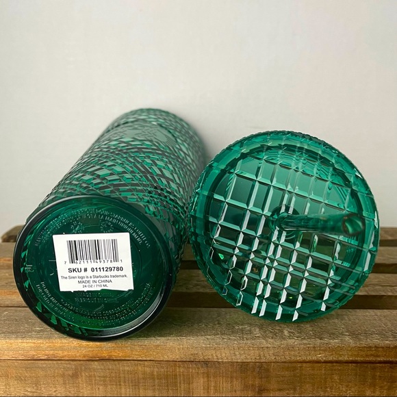 STARBUCKS 2022 Jeweled Green Cold Tumbler - Picture 3 of 3